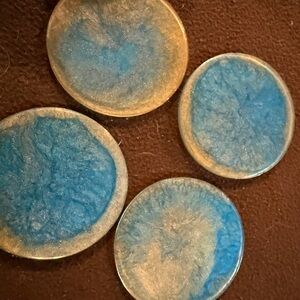 Vibrant Amber Resin coasters